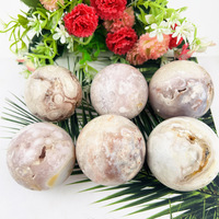 Quartz rose et améthyste de guérison naturelle en vente en gros boule de cristal brut fleur sphère d'agate pour la décoration de la maison ou le cadeau de Noël