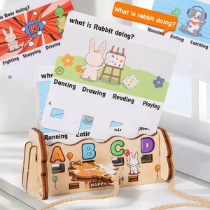 Cartes éducatives pour tout-petits, apprentissage de l'alphabet et des <span class=keywords><strong>mots</strong></span>, jouet Montessori, pensée logique, jeu de cartes à associer, déverrouillage, cartes flash - Product Image 4