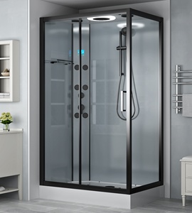 Bathroom Luxury Hydro Massage Led Light Glass Bath Shower Cabin