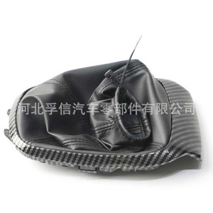 Couvre-poignée de levier de vitesse Chevrolet Sonic en cuir motif carbone 2012 2018 - Product Image 5