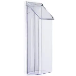 Flip up Waterproof Wall Mount Clear Acrylic Outdoor Brochure Holder