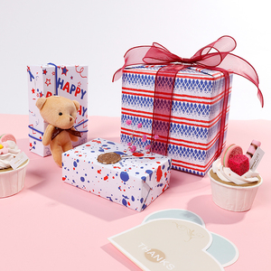 Wholesale High Quality Birthday <b>Tissue</b> Rolls Red and <b>Blue</b> Packaging Wrapping <b>Paper</b> Roll Uperior Craftsmanship - Product Image 4