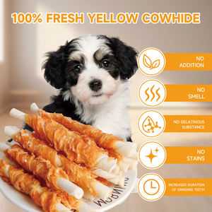 Pur Poulet & Boeuf Cacher Bully Sticks-Mâche dentaire pour chien naturel pour mâcheurs agressifs <span class=keywords><strong>Grain</strong></span> <span class=keywords><strong>Free</strong></span> Pet Treats Bulk Wholesale - Product Image 3