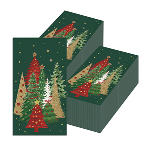Huancai 20 pièces serviettes d'invité <span class=keywords><strong>de</strong></span> noël jetables rouge vert arbre <span class=keywords><strong>papier</strong></span> dîner <span class=keywords><strong>serviette</strong></span> salle <span class=keywords><strong>de</strong></span> bain essuie-mains pour fournitures <span class=keywords><strong>de</strong></span> fête <span class=keywords><strong>de</strong></span> noël - Product Image 4