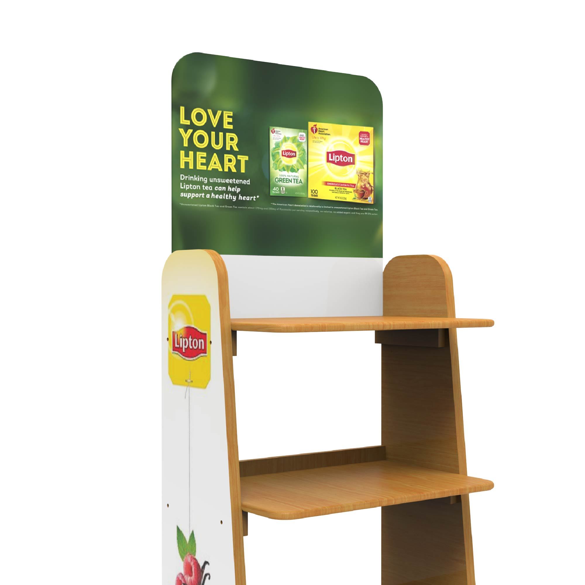 Customizable Wooden Tea Display Rack for Supermarkets for Displaying Food Cabinets and Wooden Displays — view 2