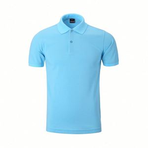 High Quality Men's Short Sleeve for Polo Shirt Personalized Woven Fabric Uniform with Floral Embroidery Design Heat Pressed - Product Image 5