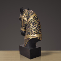 Statue de cheval en résine avec Design texturé, artisanat tête de cheval, décoration de salon Simple, ameublement à la mode