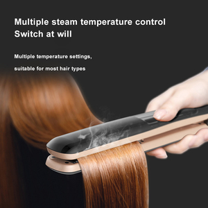 Lisseur <span class=keywords><strong>à</strong></span> vapeur professionnel, chauffe rapide, 5 températures réglables, trou <span class=keywords><strong>à</strong></span> vapeur, <span class=keywords><strong>fer</strong></span> <span class=keywords><strong>à</strong></span> lisser en céramique - Product Image 2
