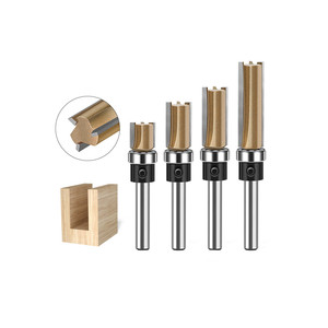 <span class=keywords><strong>Fresa</strong></span> a 3 Taglienti con Gambo Tondo da 6mm e 1/4\", Testa in Carburo di Tungsteno per Scanalatura, Rifinitura e Fresatura - Product Image 1