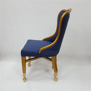 Chaises de jeu pour joueurs à dossier haut, fauteuil de <span class=keywords><strong>casino</strong></span> de luxe, roulettes en acier inoxydable, chaise de poker pour hôtel - Product Image 3