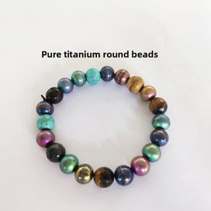 Zoryn Titanium Alloy TC4 Pure Titanium Bead Hypoallergenic Vacuum Electroplated Solid Straight Hole Stringing <b>Buddhist</b> Jewelry - Product Image 4