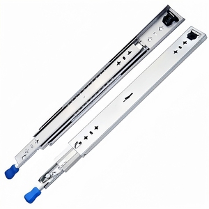 Tirador de cajón de escalera de armario de cerradura industrial 51 guía de rodamiento de riel deslizante de servicio pesado ancho tres toboganes de cajón de pista gruesa extendida - Product Image 2