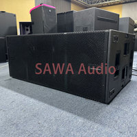 VIO S218 Double Subwoofer Actif 18 Pouces 1500W RMS 6000W Crête 28Hz en Bouleau pour Système de Sonorisation Professionnel