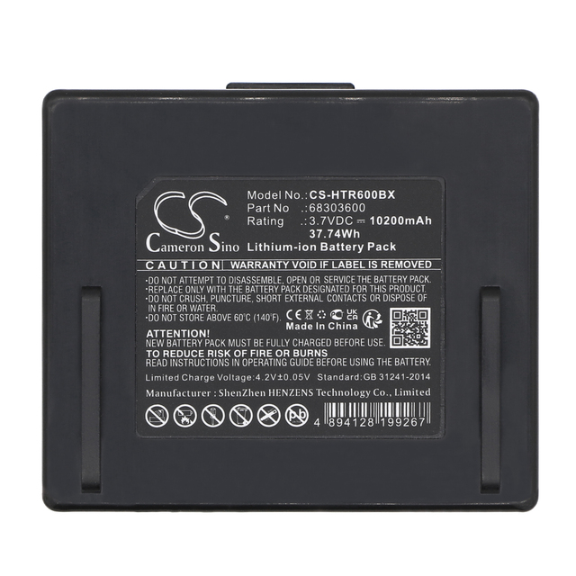 Cameron Sino Lithium Ion Battery Pack 3.7V 10200mAh Made in Italy for Construction Machinery