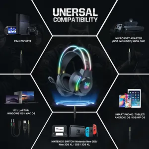 Onikuma X26 Over-Ear Hoofdtelefoon Ruisonderdrukking Headset Gaming Headset Hoofdtelefoon Gamer Hoofdtelefoon Gaming Headsets Met Microfoon