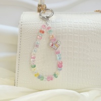 Nouvelle chaîne de téléphone avec pendentif en perles de cristal, accessoire porte-clés, bijou, cordon pour téléphone