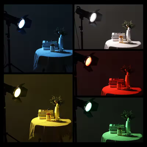 Réflecteur de studio photo KAZHI en métal, type porte de grange, grille nid d'abeille, avec 4 filtres gel de couleur, 18 cm/7 pouces, pour micro/<span class=keywords><strong>macro</strong></span> - Product Image 5