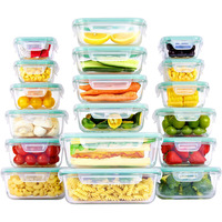 Boîte de conservation alimentaire transparente hermétique résistante à la chaleur sans BPA, pour préparation de repas, gelée, aliments pour bébés, bonbons, biscuits, gâteaux, sucre, avec couvercle en plastique
