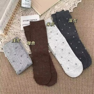 Women's Mid-Calf Slouch Socks Breathable Polyester Floral Print Autumn Winter Casual Socks Knee High Style YC - Product Image 4