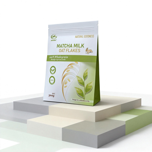 Flocons <span class=keywords><strong>d</strong></span>'<span class=keywords><strong>avoine</strong></span> au lait matcha, céréales instantanées à grains entiers - Product Image 1