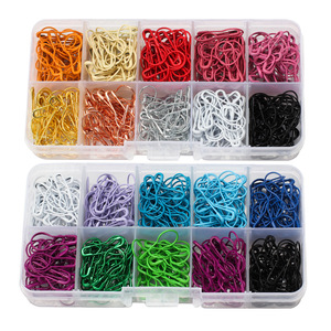 Pin en forma de calabaza de color hierro, hebilla en forma de U en forma de pera, aguja de ganchillo, pasador de seguridad de seguro para etiquetas colgantes - Product Image 1