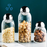 Ensemble de bocaux de conservation en verre hermétiques de haute qualité en borosilicate, compatibles micro-ondes, avec couvercle en bambou