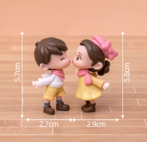 Figurines Miniatures de Couple en Forme de Bonsaï <span class=keywords><strong>pour</strong></span> Gâteau, Ornement, Mini Sculpture d'Amour, Figurine de Garçon et de Fille S'Embrassant, <span class=keywords><strong>pour</strong></span> Amis et Amies - Product Image 2