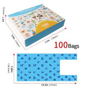 Sacs à crottes de chien biodégradables et compostables en plastique, avec cordon de serrage, écologiques, vente en gros, pour toilettage des animaux de compagnie - Product Image 3