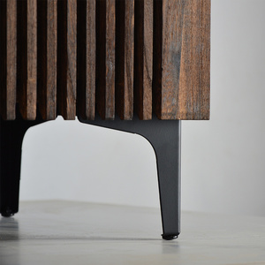 Tủ đầu giường gỗ nguyên khối, bàn cạnh giường ngủ hiện đại bằng gỗ óc chó có ngăn kéo, phong cách tối giản Nhật Bản Scandinavian - Product Image 2