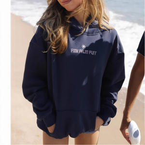 Cross-Border Hot Neue Damen Drop-Shoulder Sleeve Sweater Hawaii Hibiscus Modemarke Druck Hoodie Europäische Größe - Product Image 3