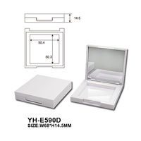 Palette carrée vide en ABS recyclable pour fards à paupières avec miroir, compacts pour blush et sourcils, emballage d'outils de maquillage avec gaufrage