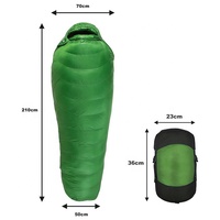 Sac de couchage en duvet de canard et d'oie pour le camping, ultraléger, portable, pour le froid, de type momie