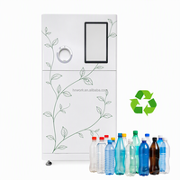 Machine de recyclage de bouteilles d'extérieur YISO, distributeur automatique inversé avec écran publicitaire et impression de tickets pour la communauté