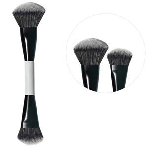 <span class=keywords><strong>Pinceau</strong></span> de <span class=keywords><strong>maquillage</strong></span> fond de teint et poudre double têtes avec cheveux synthétiques de haute qualité - Product Image 4