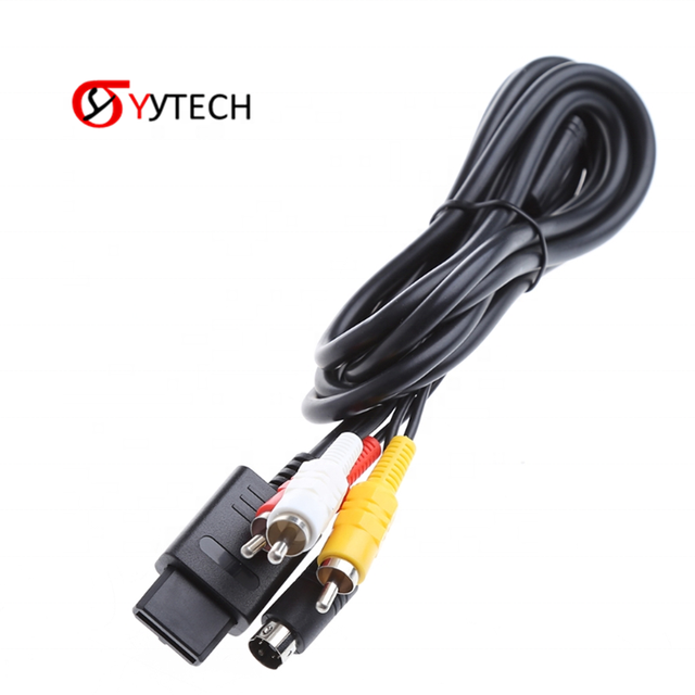 SYYTECH Game Console Adapter AV Cable RCA TV Cable Audio Video Cord for Nintendo N64 NGC SFC Connectors Game Accessories