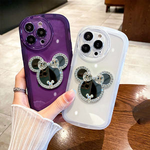 Offre Spéciale De Luxe Dessin Animé Belle <span class=keywords><strong>Mickey</strong></span> Minnie Téléphone Cas Avec Miroir TPU Couvre Pour <span class=keywords><strong>iPhone</strong></span> <span class=keywords><strong>7</strong></span> 8 XR 11 12 13 14 15 16 Plus Pro Max - Product Image 2