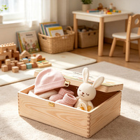 Boîte à souvenirs pour enfant sur le thème des animaux, personnalisable, cadeau de mariage personnalisé, boîte de rangement S/M/L/XL, couvercle en bois de pin naturel
