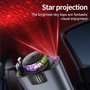 NEW Arrival Starlight Retractable Car <b>USB</b> Charger, 66W 5 in 1 Fast Charging, Car Air Freshener & 2 <b>USB</b> Ports Car Charger Adapter - Product Image 2