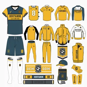 HOSTARON kualitas tinggi seri Teamwear sepak bola seragam baru kosong OEM kustom pria kaus sepak bola baju olahraga cetak