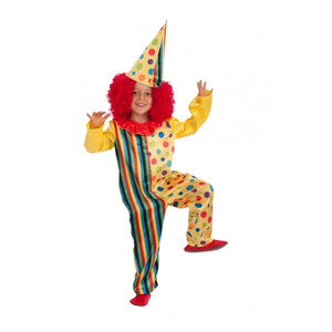 Costume da Clown per Bambini, Taglia 8-11 Anni, Altezza 138-148 cm - Product Image 1