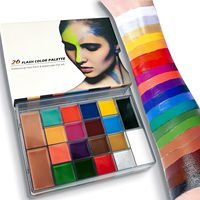 20 couleurs maquillage visage corps peinture huile Palette avec peau cire pour Halloween carnaval Cosplay fête