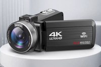 Appareil photo professionnel avec fonction AF, photos 48 MP, écran tactile 3,0 pouces, zoom numérique 18x, caméra vidéo 4K