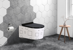 Inodoros Suspendidos de Pared, Inodoro de Cerámica con Descarga de Pared, Inodoro Sanitario Europeo Suspendido de Pared para Baño - Product Image 3