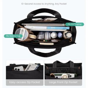 Nueva Llegada, Bolso de Mano para Portátil Acolchado de Nailon Ligero e Impermeable de 15.6 Pulgadas, con Bolso Pequeño - Product Image 2