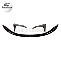 Juego de 5 Piezas de Labio Delantero Negro Brillante para BMW Serie 3 F80 M3 F82 M4 Estilo M P