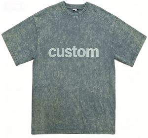 เสื้อยืดโอเวอร์ไซส์ทรงบ็อกซ์ฟิต แขนเสื้อแบบดรอปโชว์เดอร์ ผ้าคอตตอน 100% 240GSM คุณภาพสูง สกรีนโลโก้ตามสั่ง แบบครอป - Product Image 1