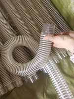 Tuyau d'aspirateur industriel en PVC, flexible, transparent, ondulé, en caoutchouc, télescopique, pour le travail du bois et la gravure
