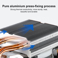 Refroidisseur de processeur pour ordinateur de haute qualité avec 4 caloducs en cuivre et 2 ventilateurs, compatible LGA 1151 775 AM4 AM3