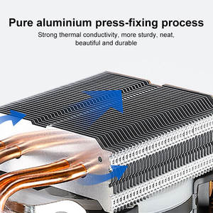 Enfriador de CPU para Computadora de Alta Calidad con 4 Tubos de Calor de Cobre y 2 Ventiladores, Compatible con <span class=keywords><strong>LGA</strong></span> 1151 <span class=keywords><strong>775</strong></span> AM4 AM3 - Product Image 3