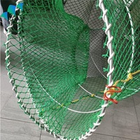 Jaula grande para peces, red de pesca de alta mar, 70*140cm, color verde, trampa de resorte para bacalao negro, para EE. UU.